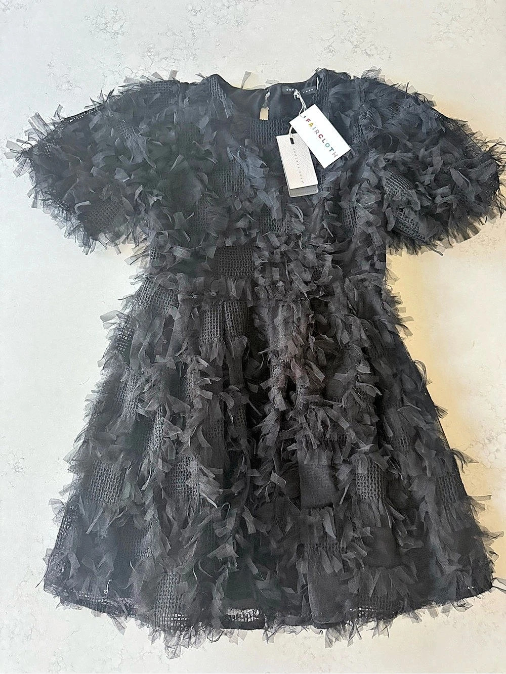 Endless Rose Feathered Mesh Dress — Size Medium NWT